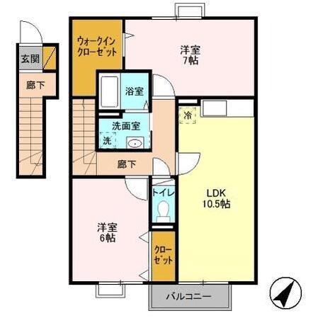 シャルドネC棟 の物件間取画像